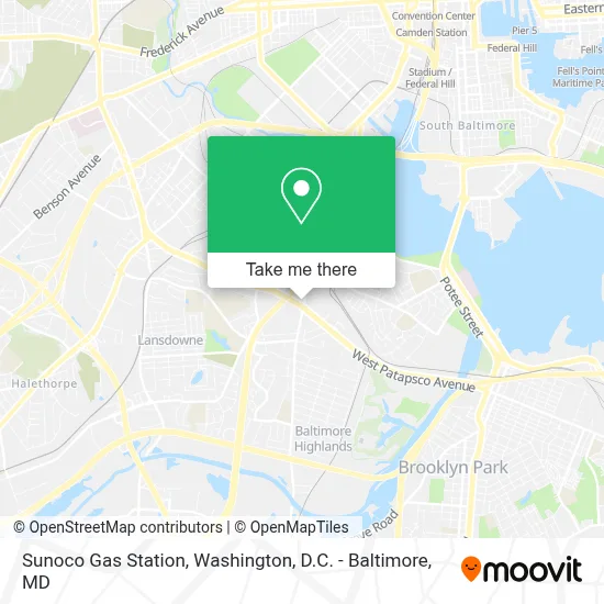 Sunoco Gas Station map
