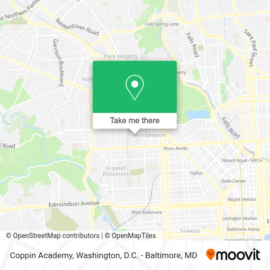 Coppin Academy map
