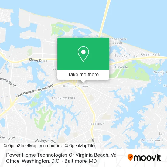 Power Home Technologies Of Virginia Beach, Va Office map