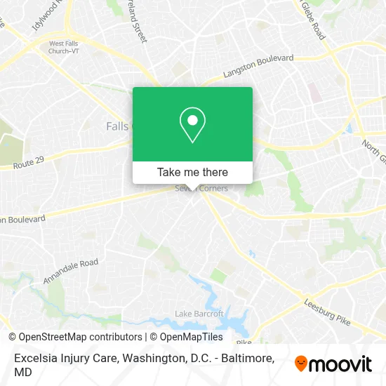 Excelsia Injury Care map