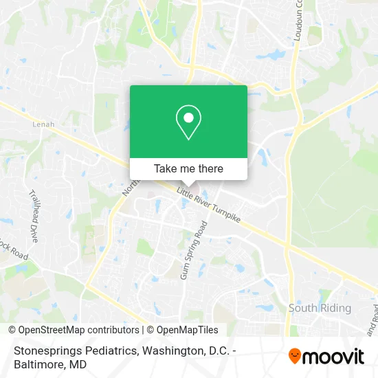 Stonesprings Pediatrics map