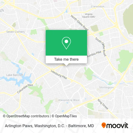 Arlington Paws map