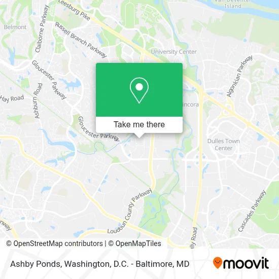 Ashby Ponds map