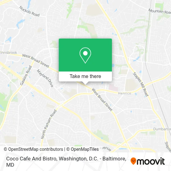 Coco Cafe And Bistro map