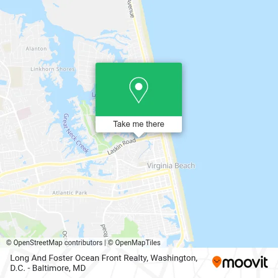 Long And Foster Ocean Front Realty map