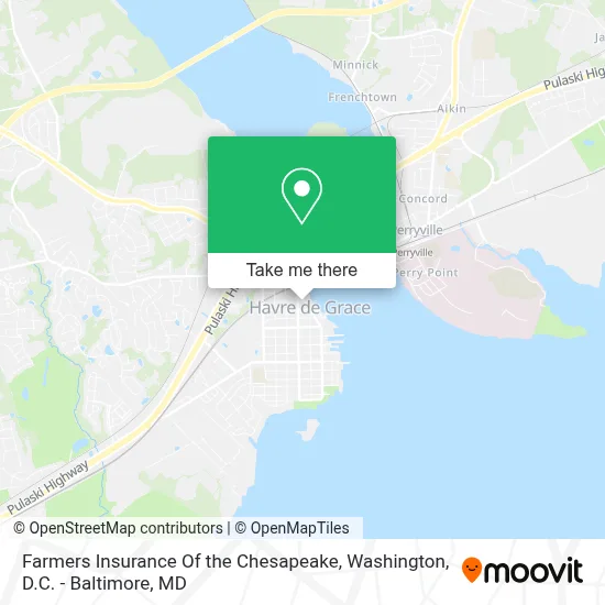 Farmers Insurance Of the Chesapeake map