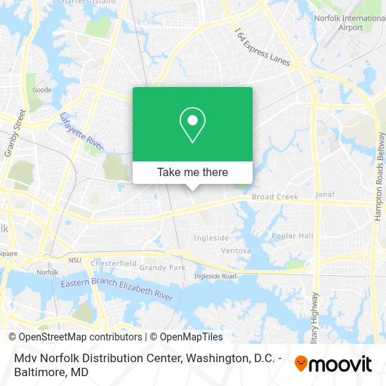Mdv Norfolk Distribution Center map