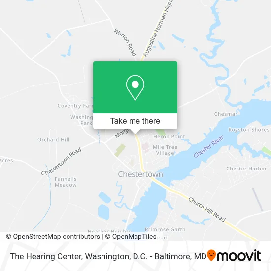 The Hearing Center map