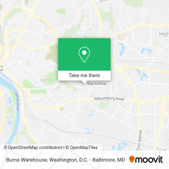 Burns Warehouse map