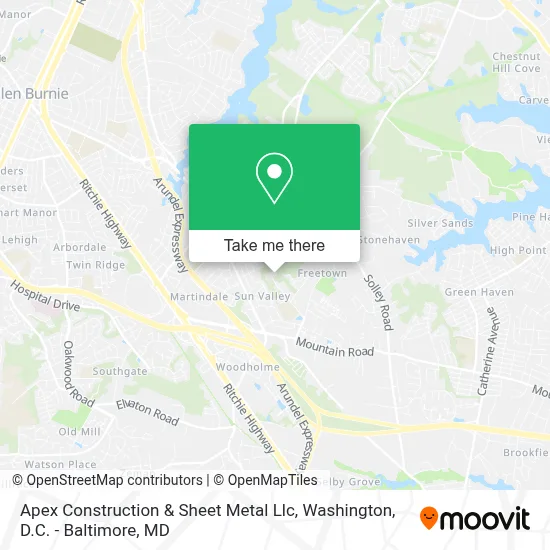 Apex Construction & Sheet Metal Llc map