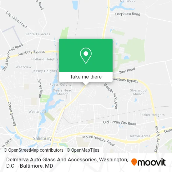 Delmarva Auto Glass And Accessories map