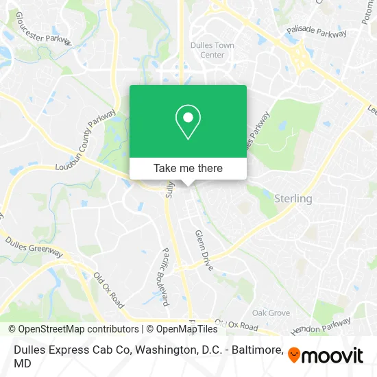 Dulles Express Cab Co map