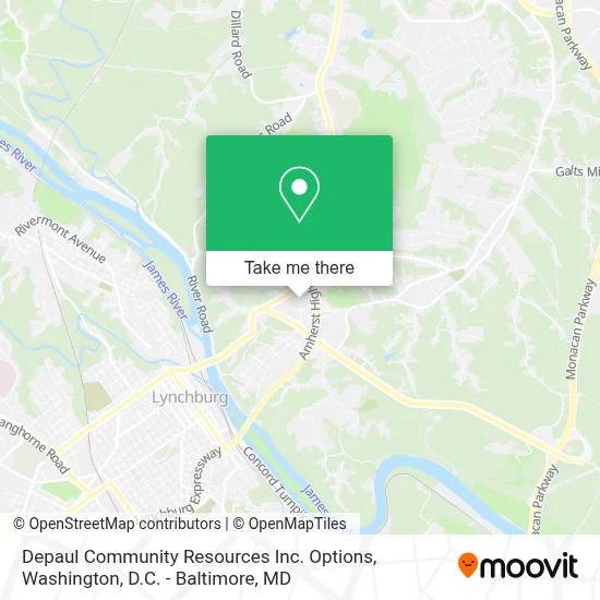 Depaul Community Resources Inc. Options map