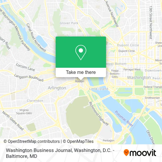 Washington Business Journal map