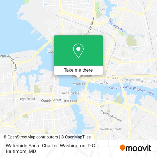 Waterside Yacht Charter map