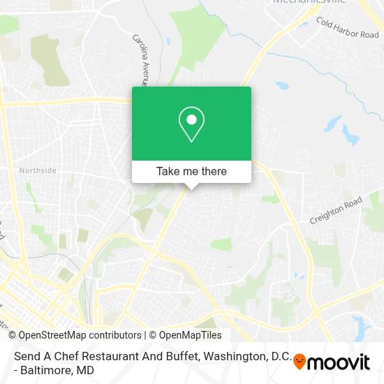 Send A Chef Restaurant And Buffet map