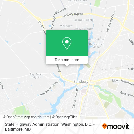 State Highway Administration map