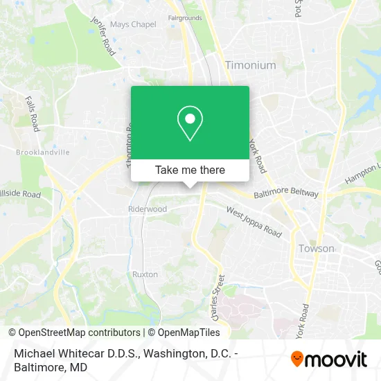 Michael Whitecar D.D.S. map