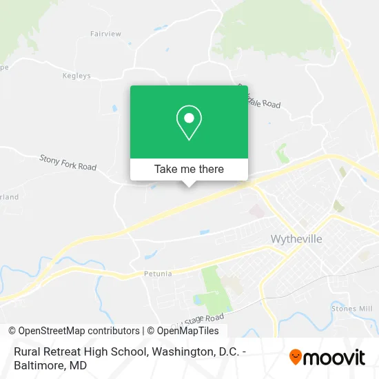 Rural Retreat High School map