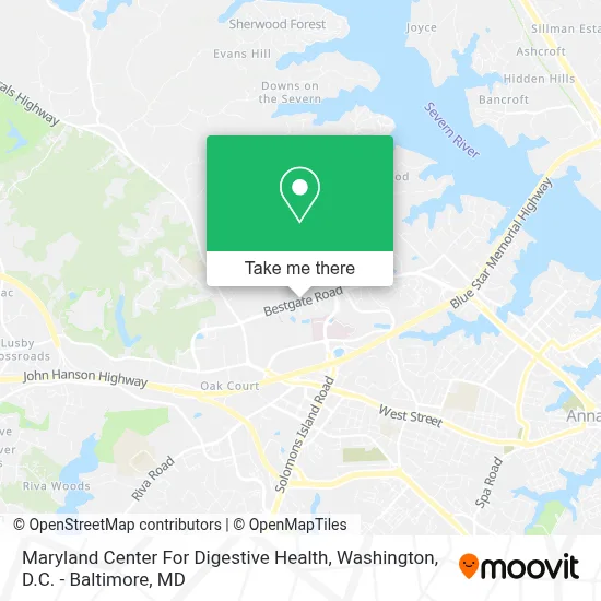 Maryland Center For Digestive Health map