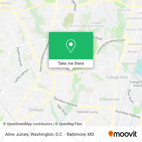 Alive Juices map