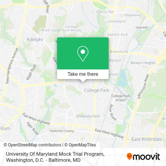 University Of Maryland Mock Trial Program map