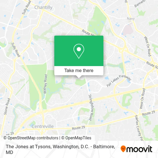 The Jones at Tysons map