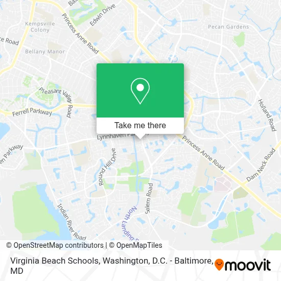 Virginia Beach Schools map