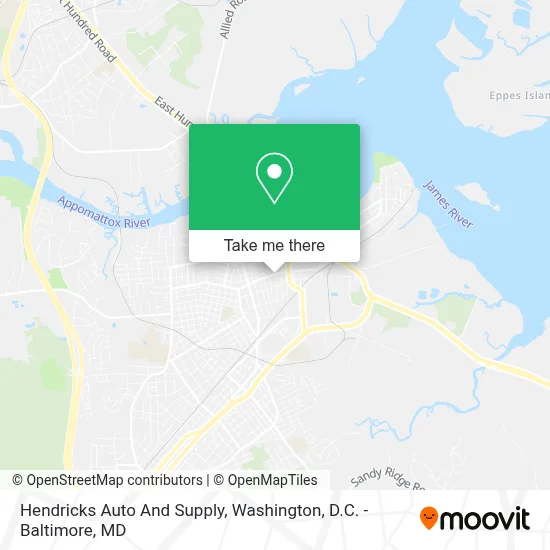 Hendricks Auto And Supply map