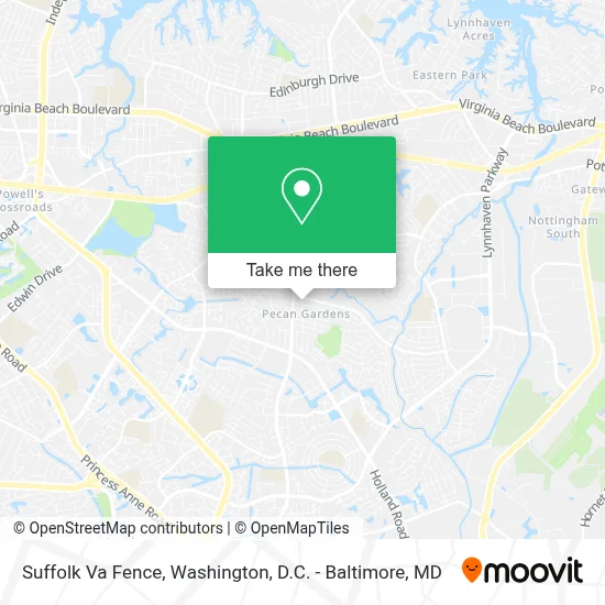 Suffolk Va Fence map