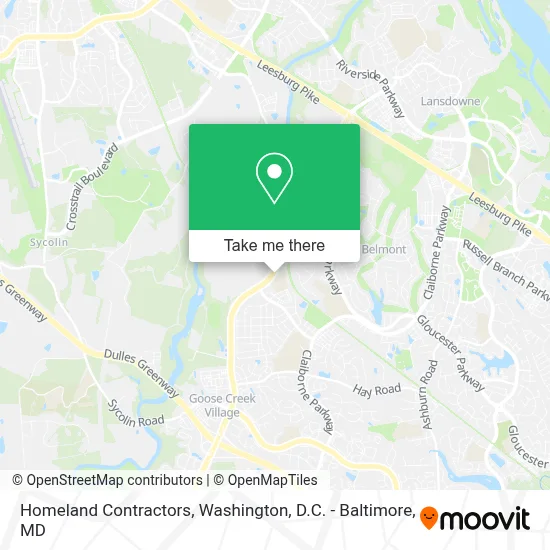 Homeland Contractors map