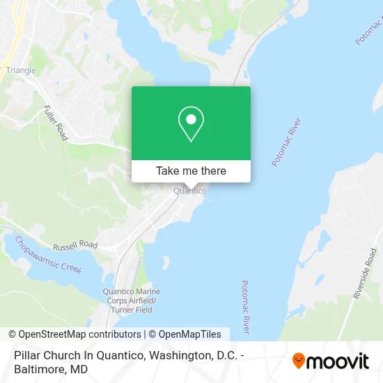 Pillar Church In Quantico map