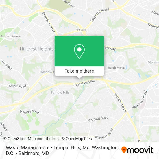 Waste Management - Temple Hills, Md map