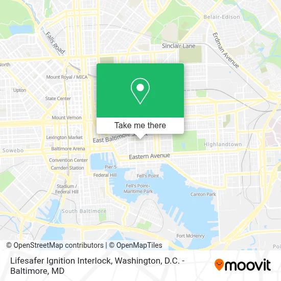 Lifesafer Ignition Interlock map