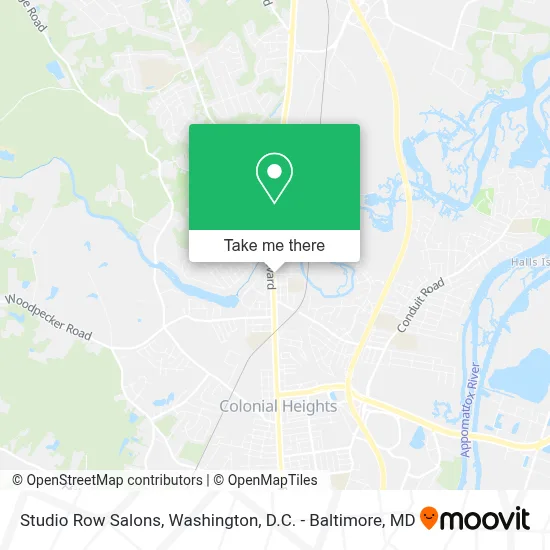 Studio Row Salons map