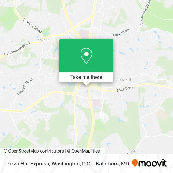 Pizza Hut Express map