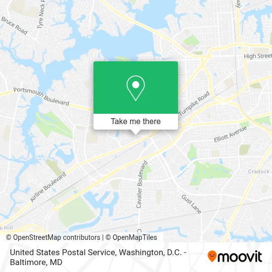 United States Postal Service map