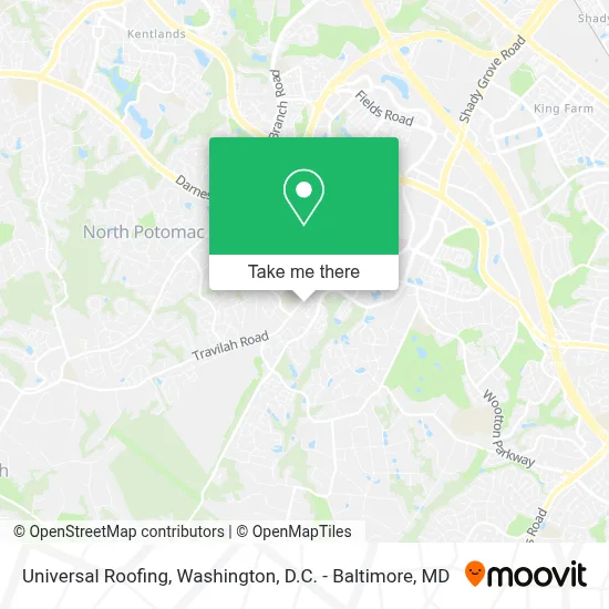 Universal Roofing map