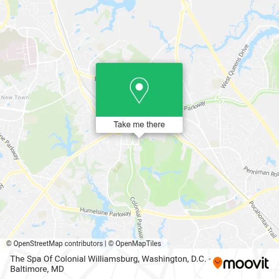 The Spa Of Colonial Williamsburg map