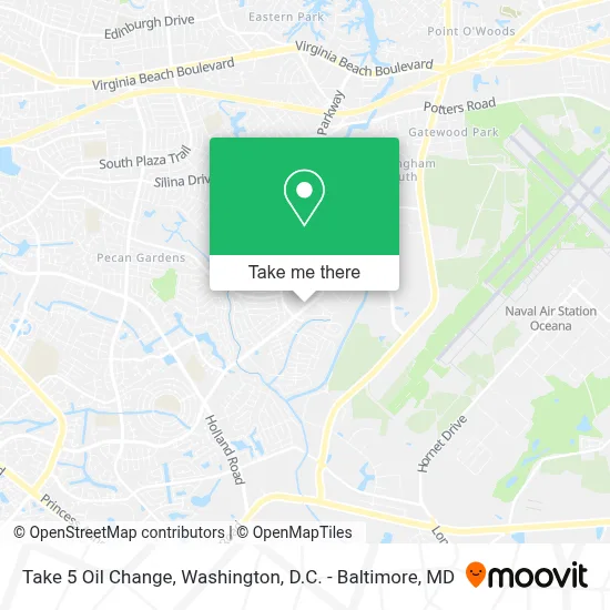 Take 5 Oil Change map