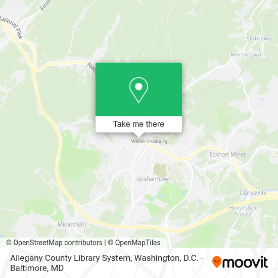 Allegany County Library System map