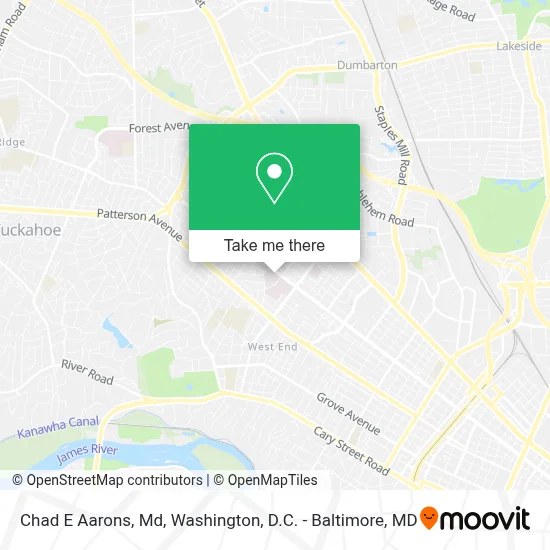 Chad E Aarons, Md map