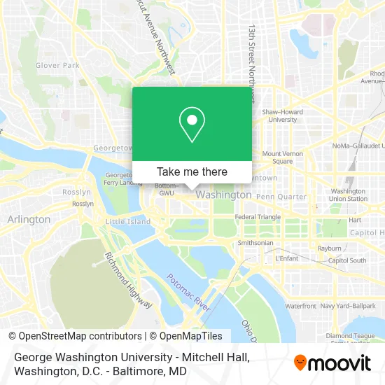 George Washington University - Mitchell Hall map