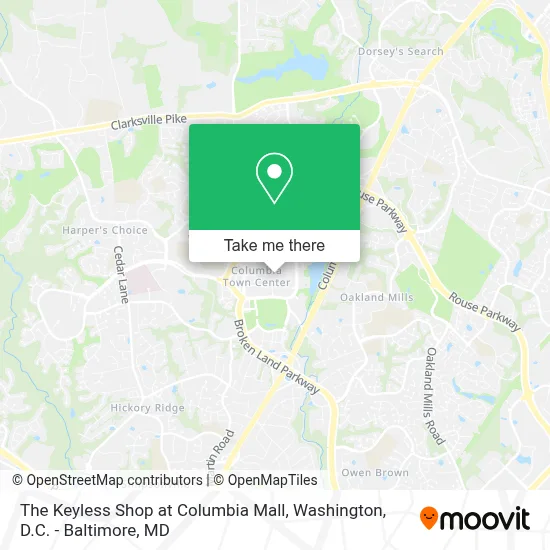 The Keyless Shop at Columbia Mall map