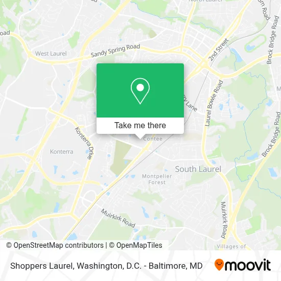 Shoppers Laurel map