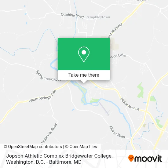 Jopson Athletic Complex Bridgewater College map