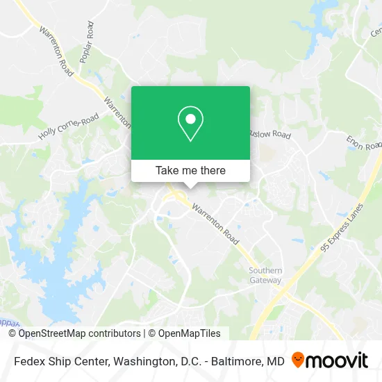 Fedex Ship Center map