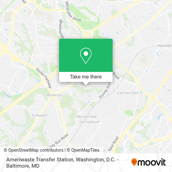 Ameriwaste Transfer Station map