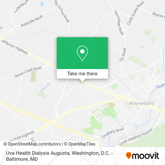 Uva Health Dialysis Augusta map