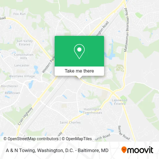 A & N Towing map
